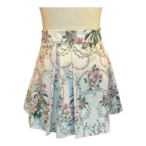 💋 4 FOR $50 / BLUGIRL FOLIES Floral Pleated Mini Skirt (Sz. 8) (EUC) - Picture 4 of 9